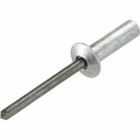 TITAN FASTENERS Pop Blind Rivet - 3/16 x 6-8 - Button Head - Closed End - Up to 1/2in Grip - Aluminum/Steel - 250 Pk JWPGSMD68AC